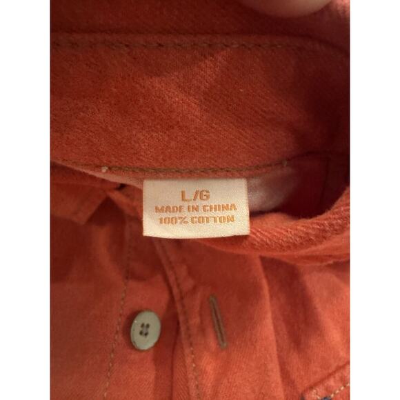 Tommy Bahama Men’s Long Sleeve Button Down Shirt Red Orange‎ Large - Picture 3 of 12
